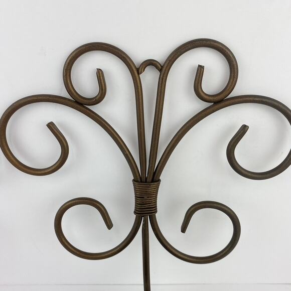 Pair of Rustic Scroll Ornate Metal Wall Mounted Candle Sconces - Picture 2 of 8